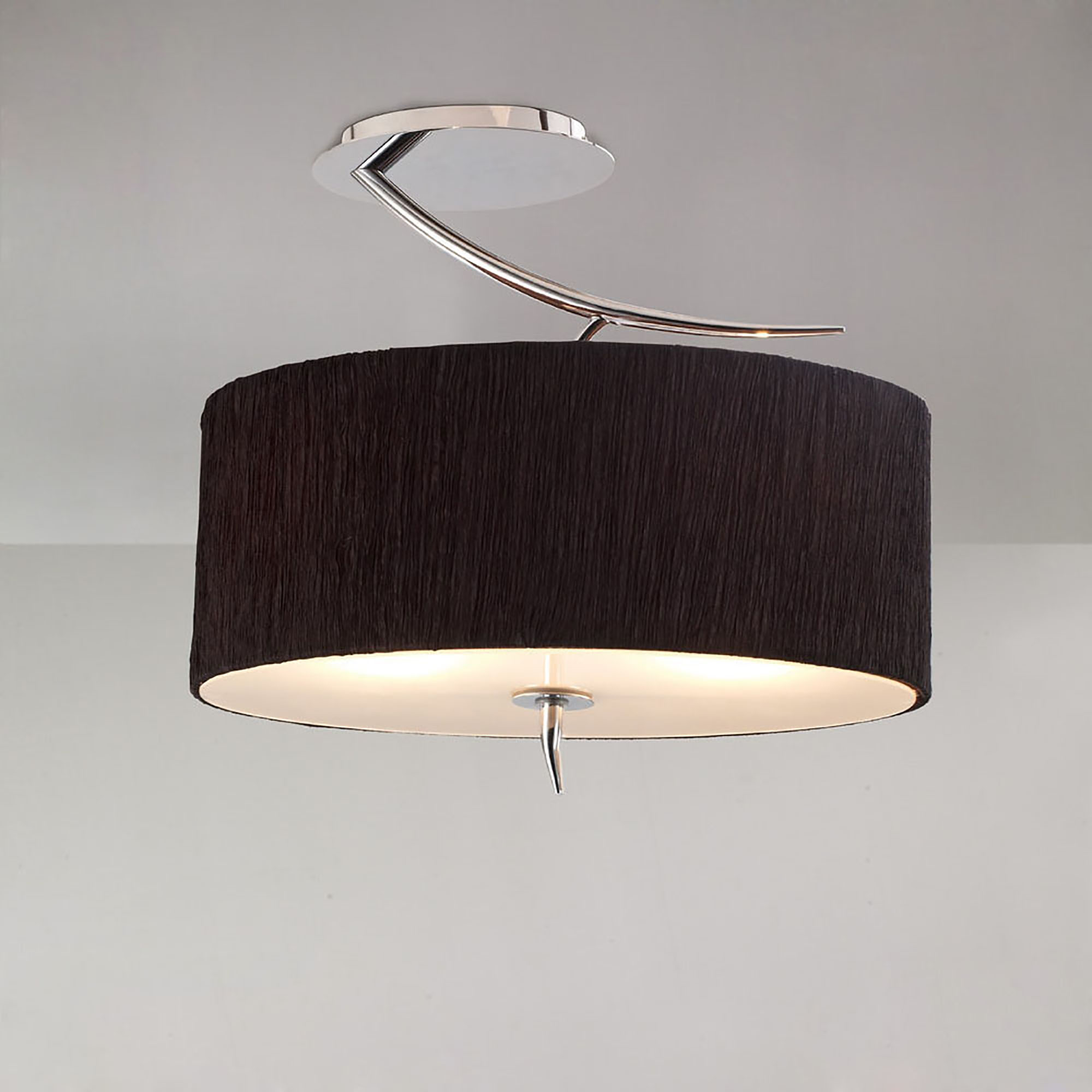Eve Polished Chrome-Black Ceiling Lights Mantra Contemporary Ceiling Lights Eve Polished Chrome-Black Ceiling Lights Mantra Contemporary Ceiling Lights